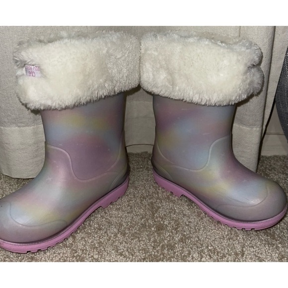 🌸✨Stride Rite 360 Toddler Rainbow Gecko Rain Boot with Cozy Removable Lining - Picture 7 of 14